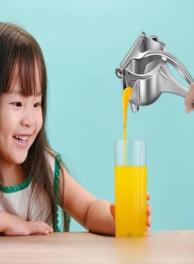 HELLYZ Aluminum Hand Press Juicer for Home & Kitchen - Manual Fruit Juicer for Orange, Lemon & Pomegranate - Durable & Easy to Use (Silver) - Image 2